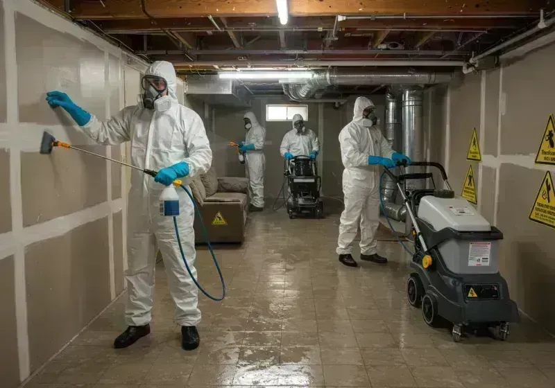 Basement Moisture Removal and Structural Drying process in Cole County, MO